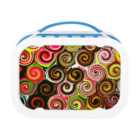 Swirl Me Pretty Colorful Swirls Pattern Yubo Lunchbox