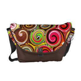 Swirl Me Pretty Colorful Swirls Pattern Messenger Bag