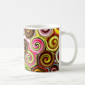 Swirl Me Pretty Colorful Swirls Pattern Coffee Mugs
