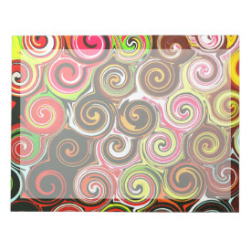 Swirl Me Pretty Colorful Swirls Pattern Notepads