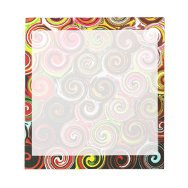 Swirl Me Pretty Colorful Swirls Pattern Notepads