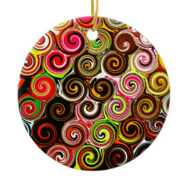 Swirl Me Pretty Colorful Swirls Pattern Christmas Ornament