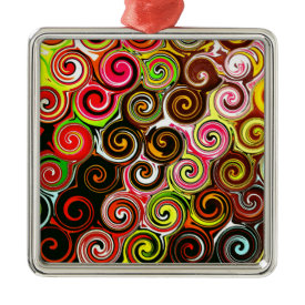 Swirl Me Pretty Colorful Swirls Pattern Christmas Tree Ornament