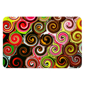 Swirl Me Pretty Colorful Swirls Pattern Vinyl Magnet