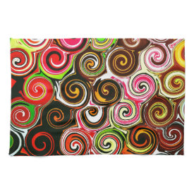Swirl Me Pretty Colorful Swirls Pattern Towels