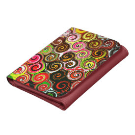 Swirl Me Pretty Colorful Swirls Pattern Wallets