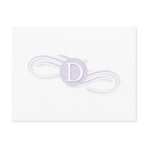 Swirl Monogram D postcards
