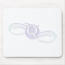 Swirl Monogram Q mousepads by weddingsareus Swirl Monogram Q mousepads