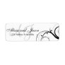 Swirl Monogram Return Address Label Black