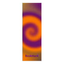 swirl orange purple BookMark business cards