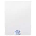 Swirl pattern of blue and white small flowers letterhead