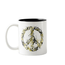 Swirl Peace Sign mugs