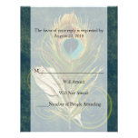 Swirl Peacock Feather -Click to View MATCHING SET- Custom Invites