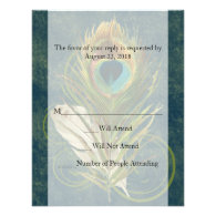 Swirl Peacock Feather -Click to View MATCHING SET- Custom Invites