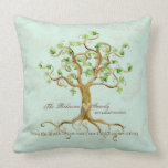 Swirl Tree of Life Roots Personalized Family Gift Pillow