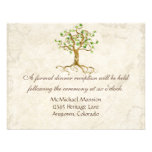Swirl Tree Root Antiqued Sage Reception Invite