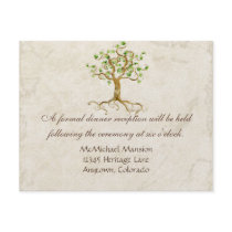 Swirl Tree Root Antiqued Sage Reception Invite