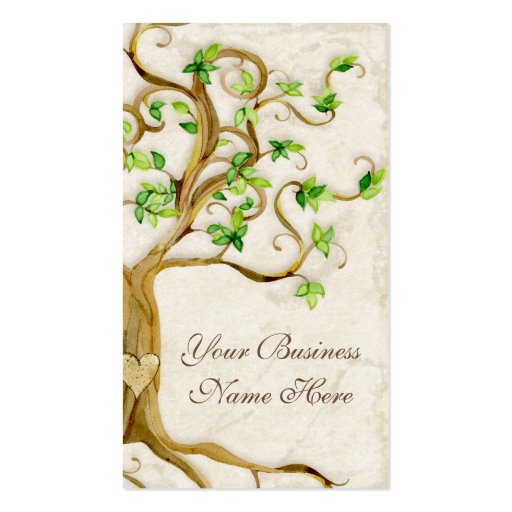 Swirl Tree Roots Antique Tan Professional Business Business Card Template (front side)