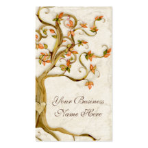 Swirl Tree Roots Antique Tan Professional Business Business Cards