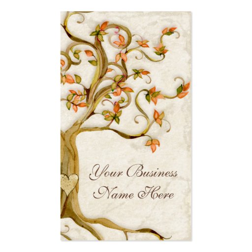 Swirl Tree Roots Antique Tan Professional Business Business Cards (front side)