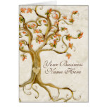 Swirl Tree Roots Antique Tan Professional Business Card