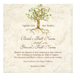 Swirl Tree Roots Antiqued Parchment Wedding Personalized Invitation