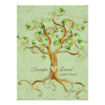 Swirl Tree Roots Antiqued Sage Couples Shower Custom Invites