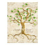 Swirl Tree Roots Antiqued Tan Couples Shower Custom Invitation