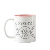 Swirl Triple Goddess Symbol mugs
