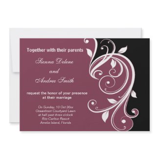 Swirl Wedding invitation