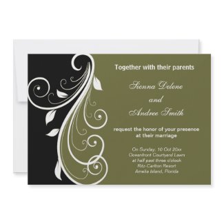 Swirl Wedding invitation