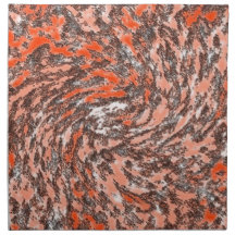 Swirled Orange Granite American MoJo Napkins