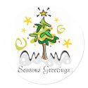 swirley tree, Seasons Greetings stickers