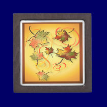 Swirling Autumn Leaves  Gift Boxes premium gift boxes