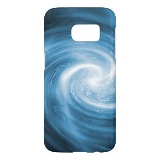 Swirling Blue and Spinning White Abstract Samsung Galaxy S7 Case