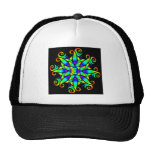 Swirling colorful design hats