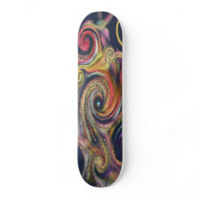 Swirling Cosmos Abstract Skateboard Deck skateboard