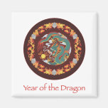 Swirling Dragon Refrigerator Magnet