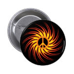 SWIRLING FIRE PEACE SIGN BUTTON