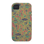 Swirling floral wallpaper, 1966-1968 casemate cases