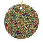 Swirling floral wallpaper, 1966-1968 ornaments