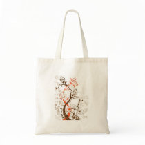 Swirling flower foliage designs bags