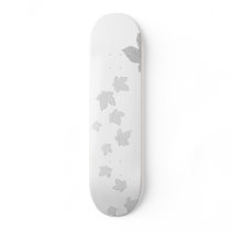 swirling leaves white skateboards by Oranginal swirling leaves white skateboards