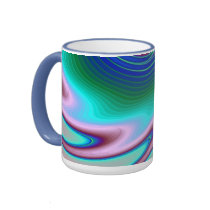 Swirling Liquid Glass (2) Glowing Aqua mugs by MarkoMarko Swirling Liquid Glass (2) Glowing Aqua mugs