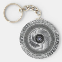 Swirling Metal - Alien Art Design Keychain