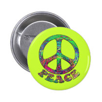 Swirling Peace Buttons