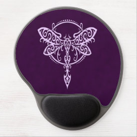 Swirling Purple Dragonfly Gel Mousepad
