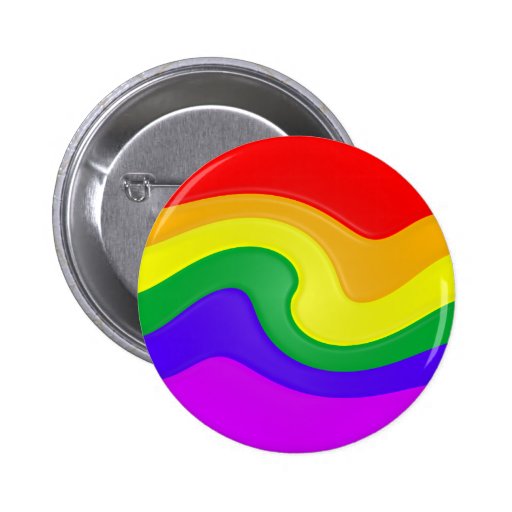 Swirling Rainbow Button