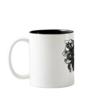 Swirling Snow Black mugs