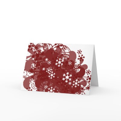 Swirling Snow Red Cards by litabug